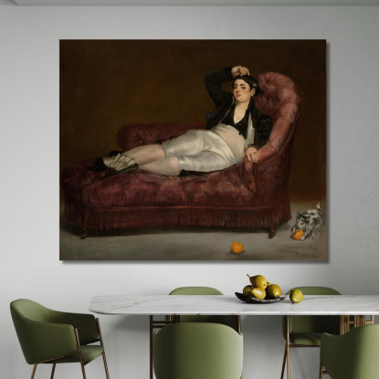 Giovane Donna Sdraiata In Costume Spagnolo Édouard Manet emt94 quadro stampato su tela