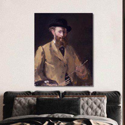 Autoritratto Con Tavolozza Édouard Manet emt98 quadro stampato su tela