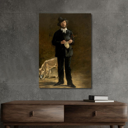 L'Artista - Ritratto Di Marcellin Desboutin Édouard Manet emt113 quadro stampato su tela