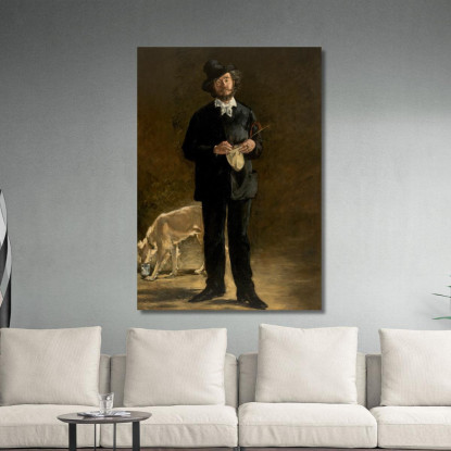 L'Artista - Ritratto Di Marcellin Desboutin Édouard Manet emt113 quadro stampato su tela