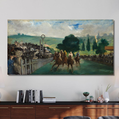 Le Gare Di Longchamp Édouard Manet emt132 quadro stampato su tela