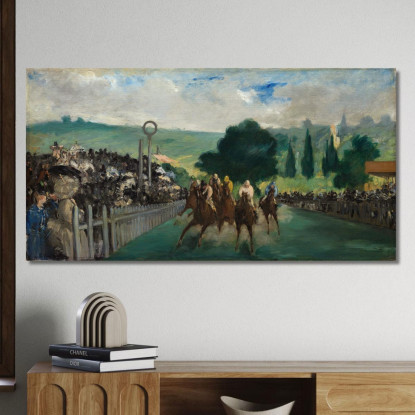 Le Gare Di Longchamp Édouard Manet emt132 quadro stampato su tela