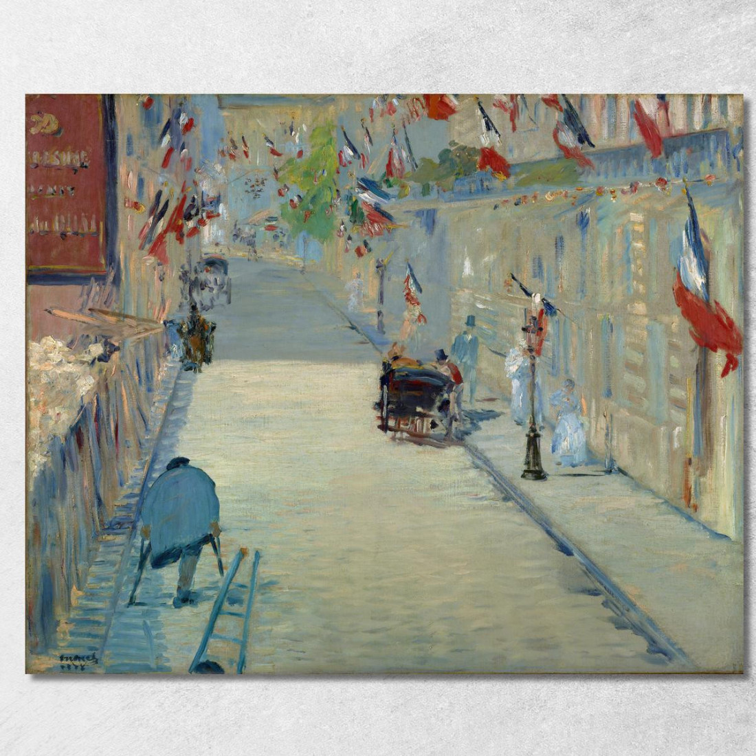 La Rue Mosnier Con Le Bandiere Édouard Manet emt135 quadro stampato su tela La Rue Mosnier Con Le Bandiere Édouard Manet emt135 quadro stampato su tela