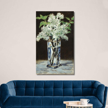 Lillà Bianchi In Un Vaso Di Cristallo Lillà Bianchi In Un Vaso Di Cristallo Édouard Manet emt146 quadro stampato su tela