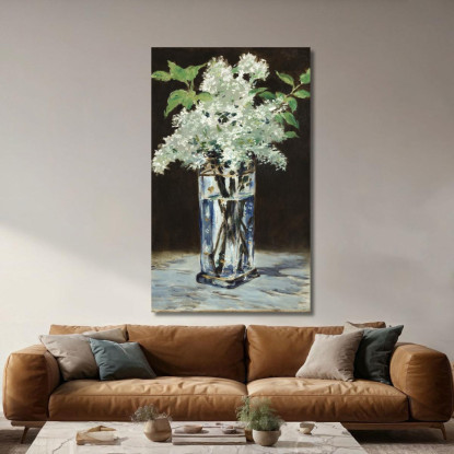 Lillà Bianchi In Un Vaso Di Cristallo Lillà Bianchi In Un Vaso Di Cristallo Édouard Manet emt146 quadro stampato su tela