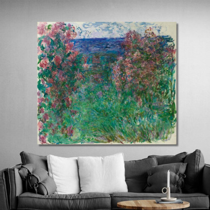 La Casa Delle Rose Claude Monet mnt259 quadro stampato su tela