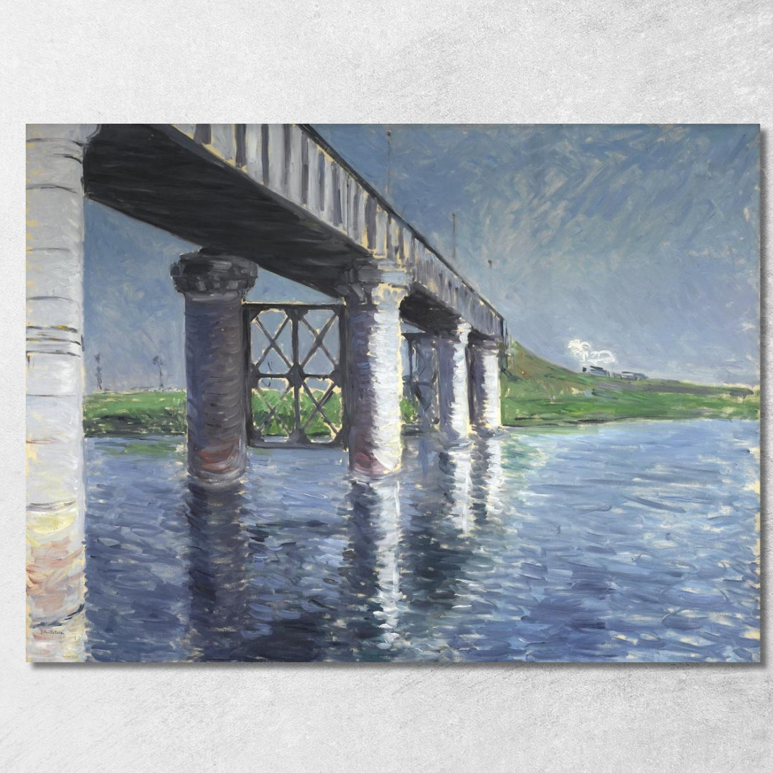The Seine And The Railroad Bridge At Argenteuil La Seine Et Le Pont Du Chemin De Fer D'Argenteuil Gustave Caillebotte tableau im The Seine And The Railroad Bridge At Argenteuil La Seine Et Le Pont Du Chemin De Fer D'Argenteuil Gustave Caillebotte tableau im