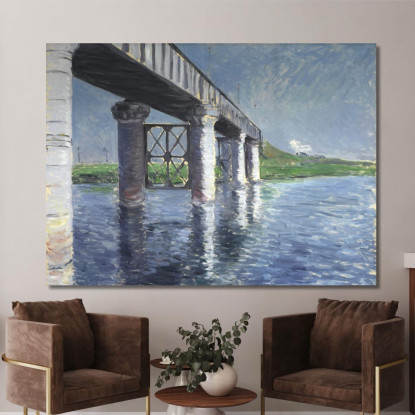 The Seine And The Railroad Bridge At Argenteuil La Seine Et Le Pont Du Chemin De Fer D'Argenteuil Gustave Caillebotte tableau im