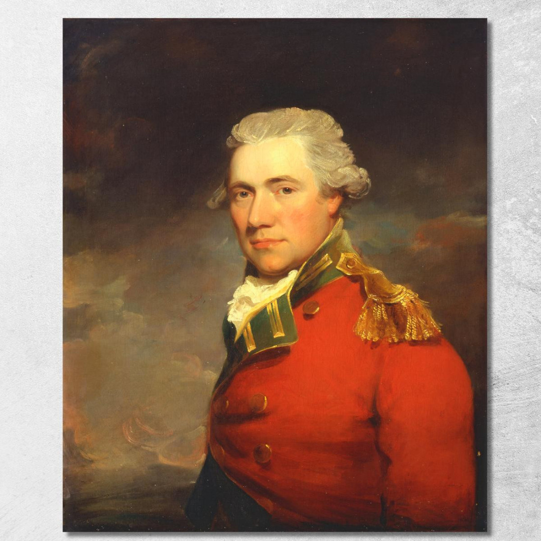 Ein Unbekannter Britischer Offizier, Wahrscheinlich Vom 11. North Devonshire Regiment Of Foot John Hoppner drucken auf leinwand Ein Unbekannter Britischer Offizier, Wahrscheinlich Vom 11. North Devonshire Regiment Of Foot John Hoppner drucken auf leinwand
