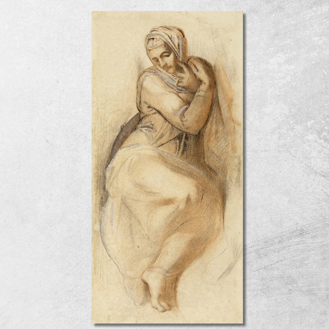Study Of The Virgin Of The Last Judgment In The Sistine Chapel In Rome, By Michelangelo Léon Bonnat canvas print Study Of The Virgin Of The Last Judgment In The Sistine Chapel In Rome, By Michelangelo Léon Bonnat canvas print