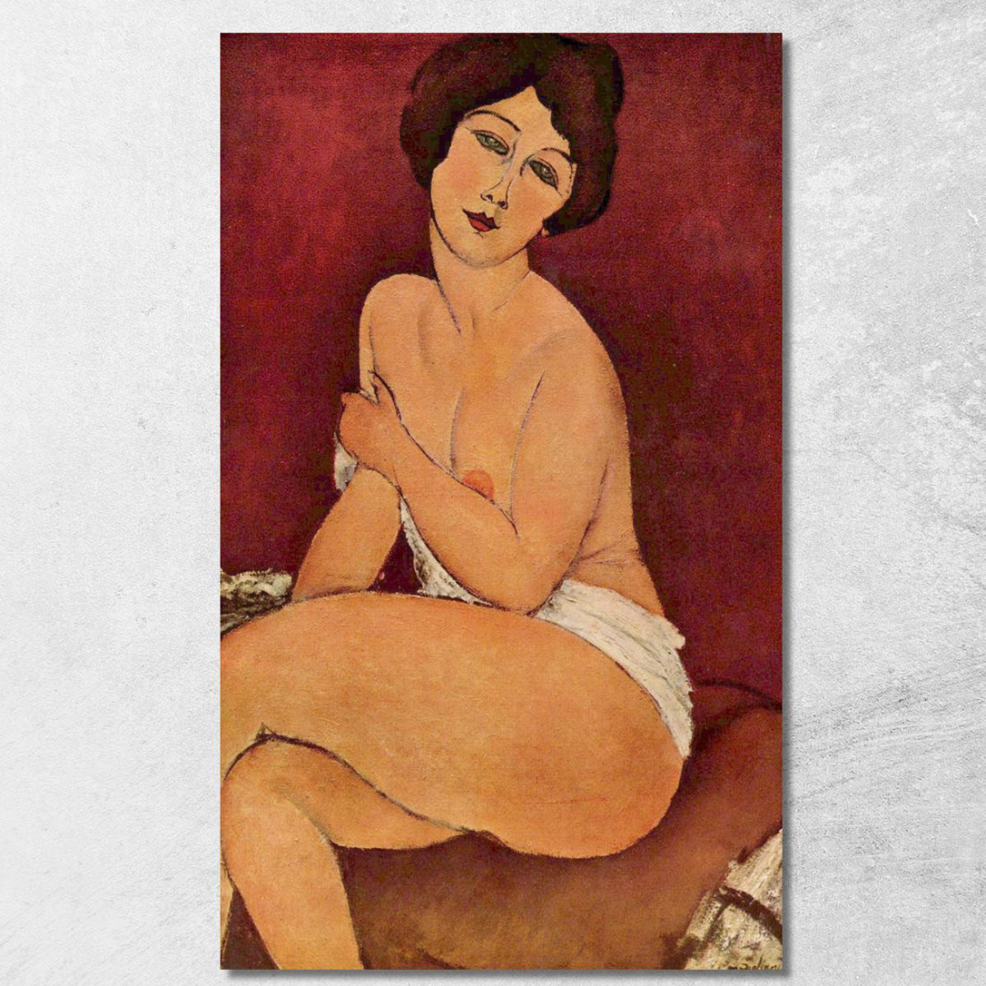 Nudo Seduto Su Un Divano Amedeo Modigliani amd4 quadro stampato su tela