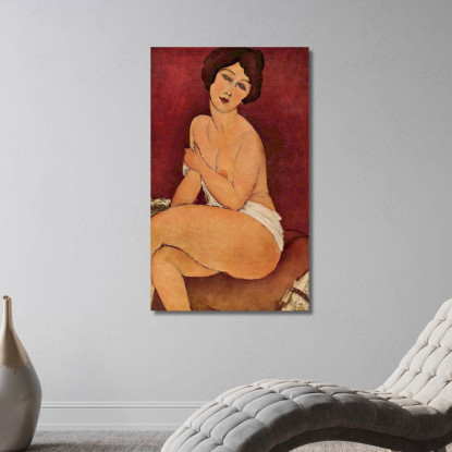 Nudo Seduto Su Un Divano Amedeo Modigliani amd4 quadro stampato su tela