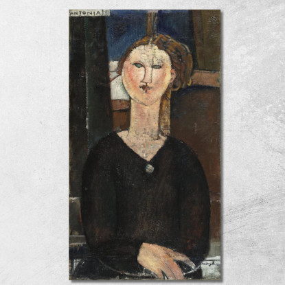 Antonia Amedeo Modigliani amd7 quadro stampato su tela