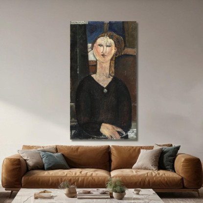 Antonia Amedeo Modigliani amd7 quadro stampato su tela