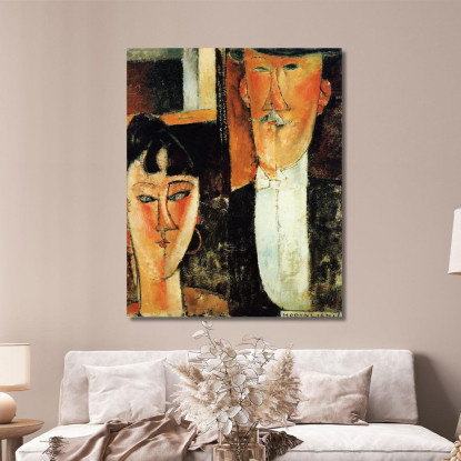 Sposa E Sposo Amedeo Modigliani amd10 quadro stampato su tela