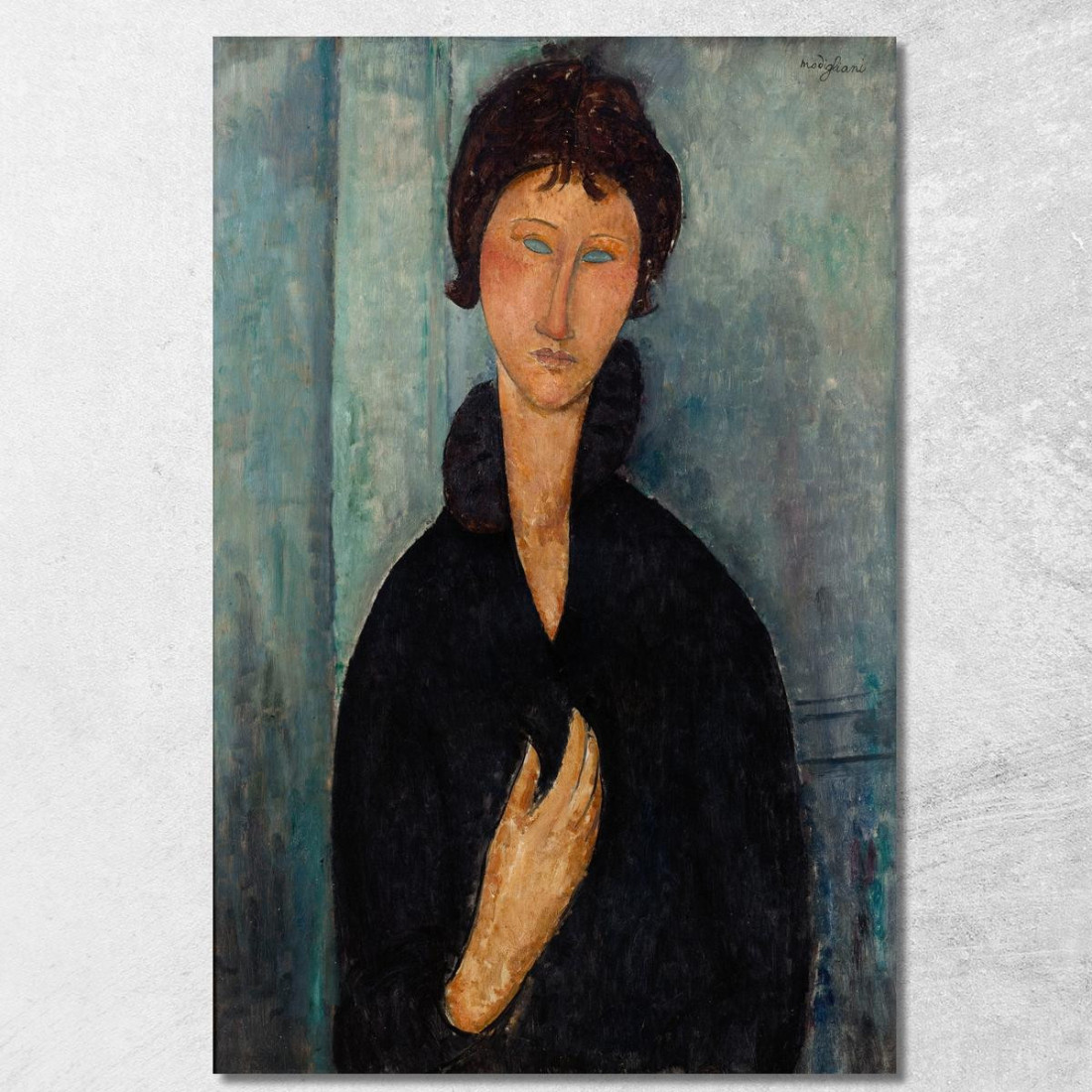 Donna Con Gli Occhi Azzurri Amedeo Modigliani amd14 quadro stampato su tela Donna Con Gli Occhi Azzurri Amedeo Modigliani amd14 quadro stampato su tela