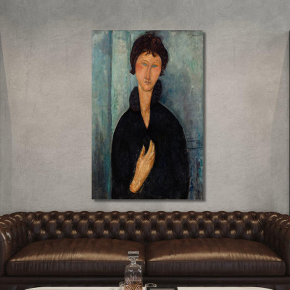 Donna Con Gli Occhi Azzurri Amedeo Modigliani amd14 quadro stampato su tela