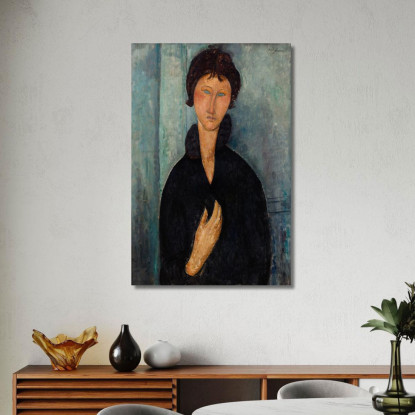 Donna Con Gli Occhi Azzurri Amedeo Modigliani amd14 quadro stampato su tela