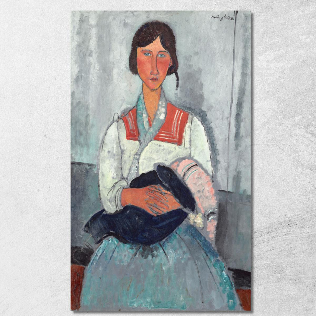 Zingara Con Bambino Amedeo Modigliani amd19 quadro stampato su tela Zingara Con Bambino Amedeo Modigliani amd19 quadro stampato su tela