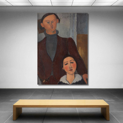 Jacques E Berthe Lipchitz Amedeo Modigliani amd20 quadro stampato su tela