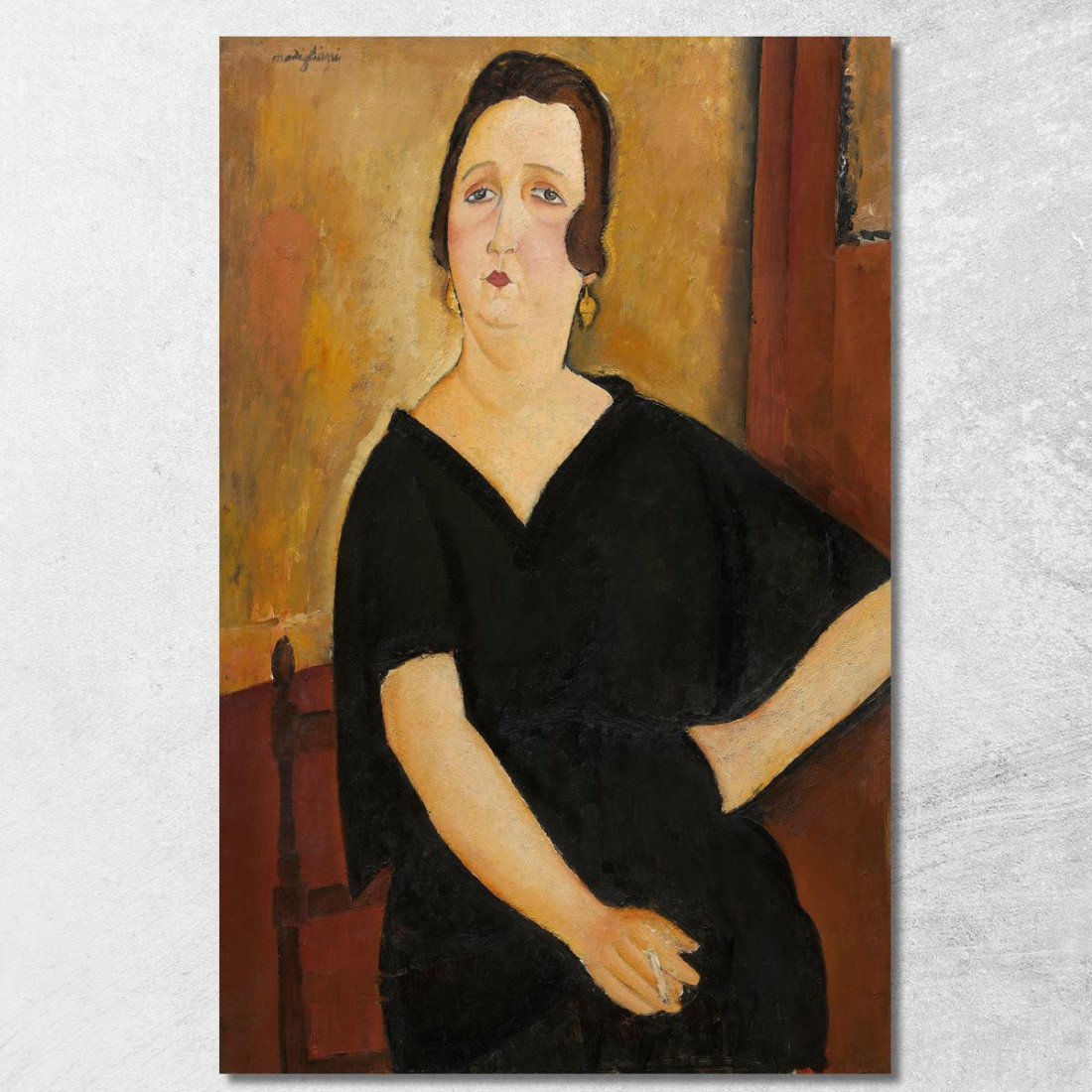 Madame Amédée Donna Con Sigaretta Amedeo Modigliani amd38 quadro stampato su tela Madame Amédée Donna Con Sigaretta Amedeo Modigliani amd38 quadro stampato su tela