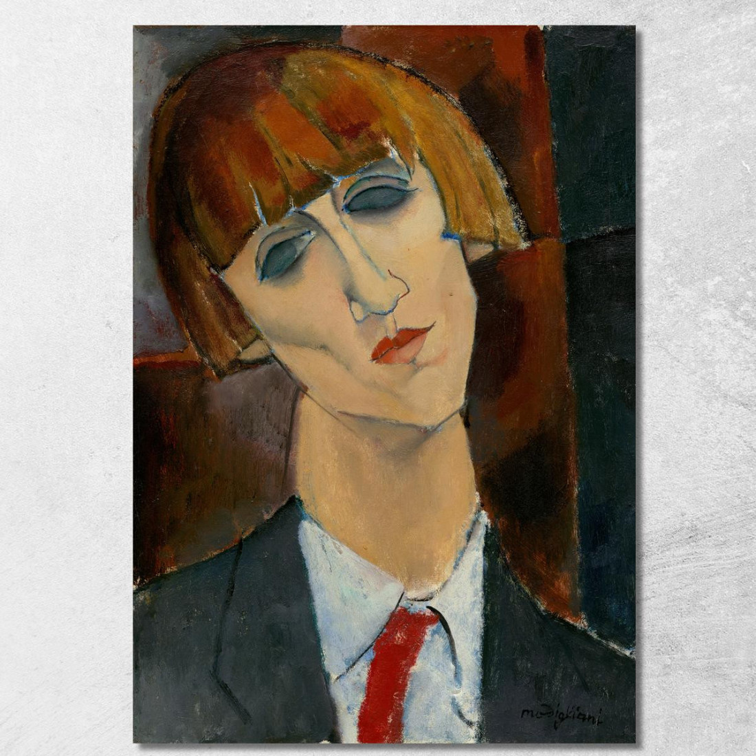 Signora Kisling Amedeo Modigliani amd39 quadro stampato su tela