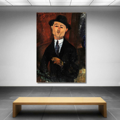 Paul Guillaume Nuovo Pilota Amedeo Modigliani amd44 quadro stampato su tela