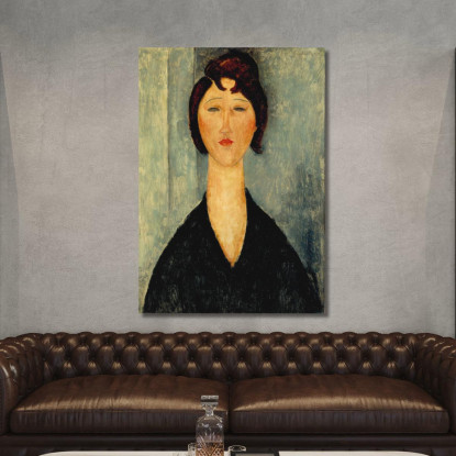 Ritratto Di Una Giovane Donna Amedeo Modigliani amd50 quadro stampato su tela