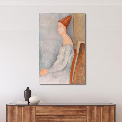 Ritratto Di Jeanne Hébuterne 2 Amedeo Modigliani amd56 quadro stampato su tela