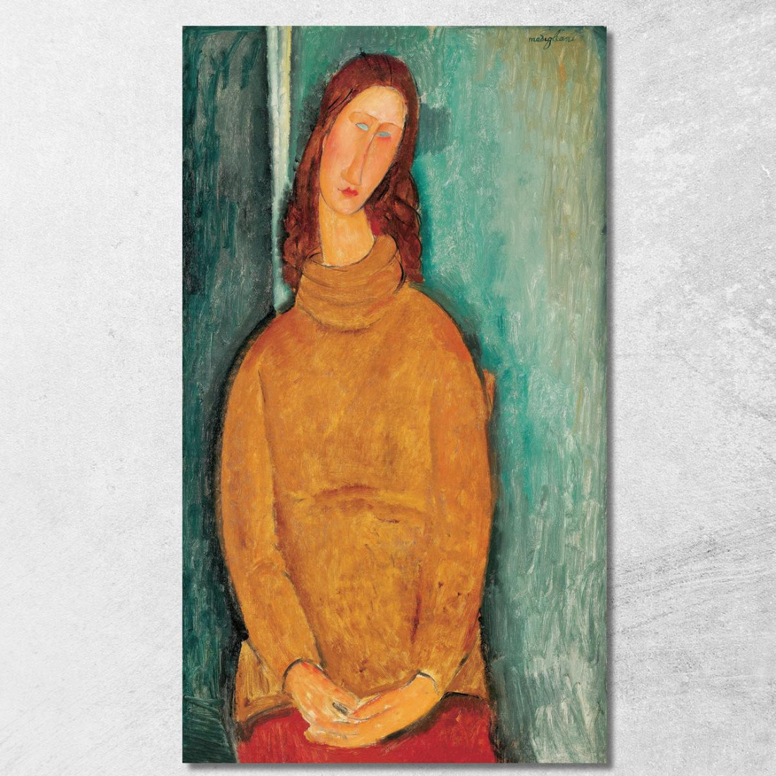 Ritratto Di Jeanne Hébuterne Amedeo Modigliani amd57 quadro stampato su tela