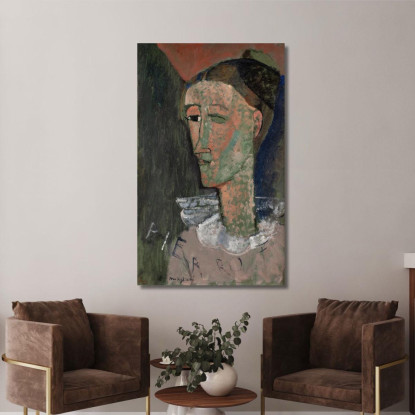 Autoritratto Come Pierrot Amedeo Modigliani amd69 quadro stampato su tela