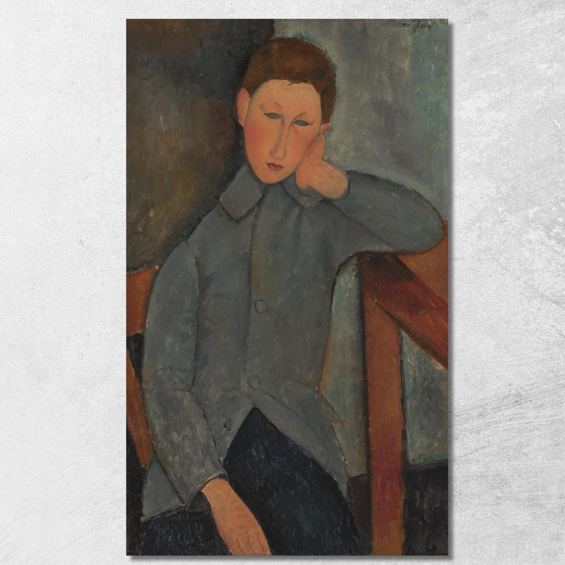 Il Ragazzo Amedeo Modigliani amd70 quadro stampato su tela Il Ragazzo Amedeo Modigliani amd70 quadro stampato su tela