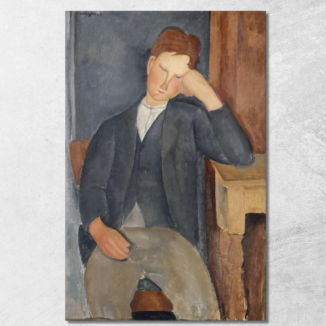 Il Giovane Apprendista Amedeo Modigliani amd73 quadro stampato su tela Il Giovane Apprendista Amedeo Modigliani amd73 quadro stampato su tela