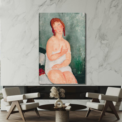 Giovane Donna In Una Camicia Amedeo Modigliani amd77 quadro stampato su tela