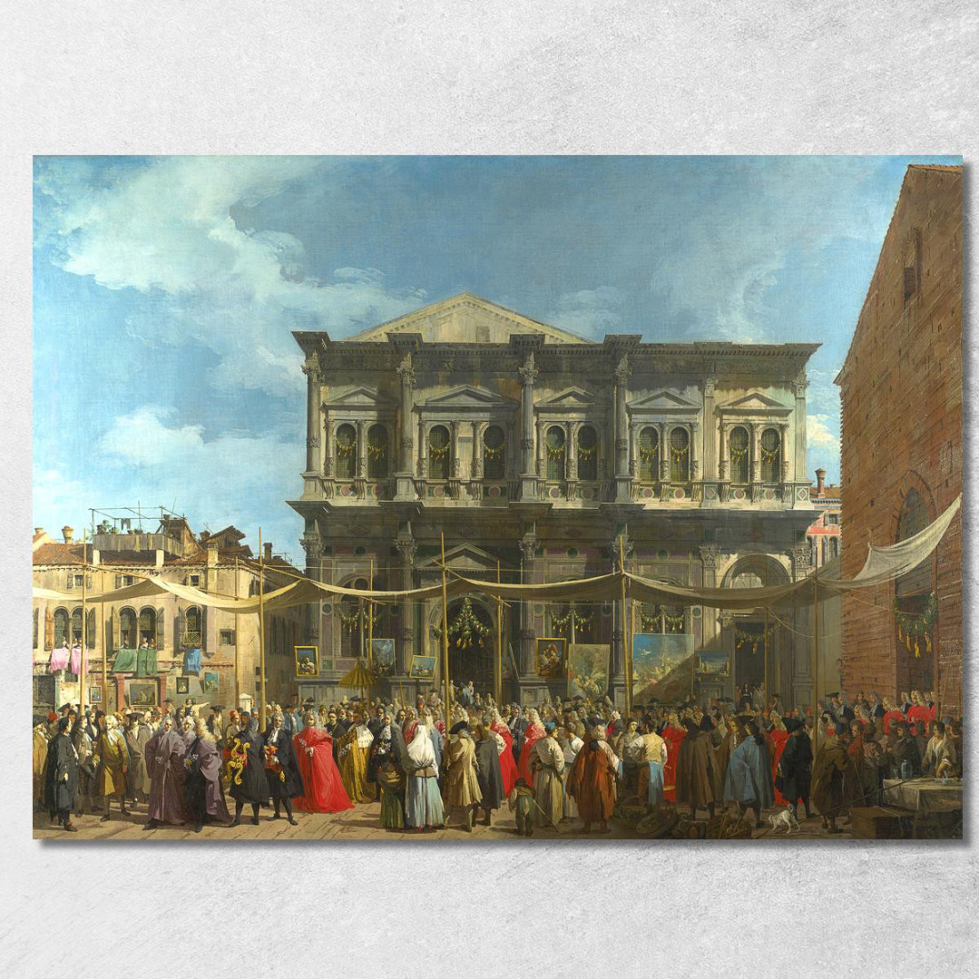 La Festa Di San Rocco Canaletto cnl18 quadro stampato su tela La Festa Di San Rocco Canaletto cnl18 quadro stampato su tela