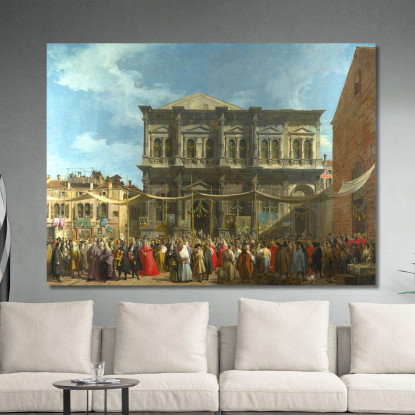 La Festa Di San Rocco Canaletto cnl18 quadro stampato su tela