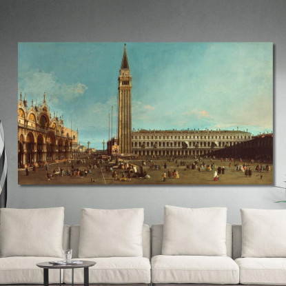 The Piazza San Marco Venice Canaletto cnl21 quadro stampato su tela