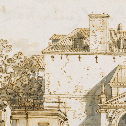 Capriccio Con Reminiscenze Del Ponte Di Westminster E Della Richmond House Canaletto cnl23 quadro stampato su tela