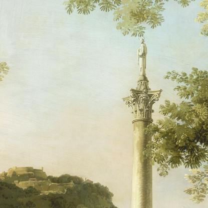 Capriccio Di Paesaggio Inglese Con Una Colonna Canaletto cnl24 quadro stampato su tela