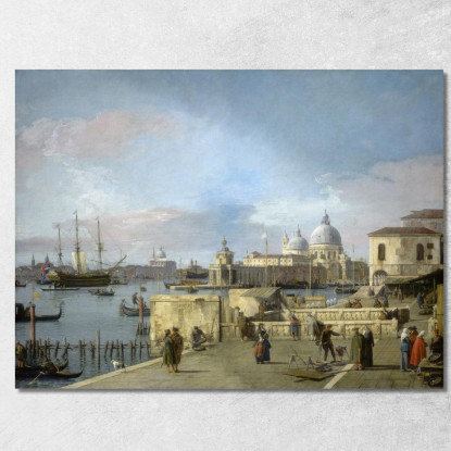 Ingresso Al Canal Grande Dal Molo Canaletto cnl26 quadro stampato su tela