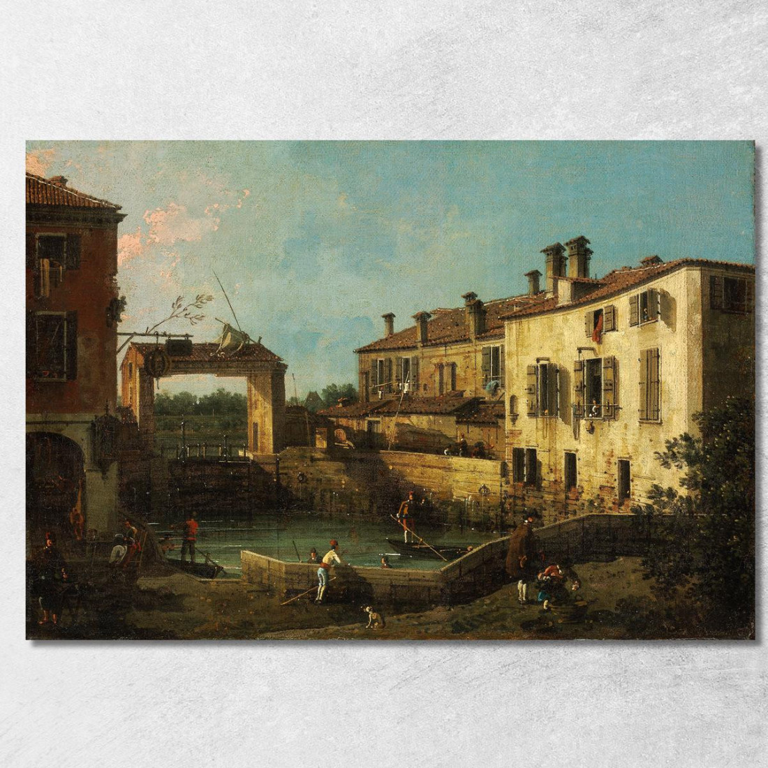 Chiusa Nei Pressi Di Dolo Canaletto cnl31 quadro stampato su tela Chiusa Nei Pressi Di Dolo Canaletto cnl31 quadro stampato su tela