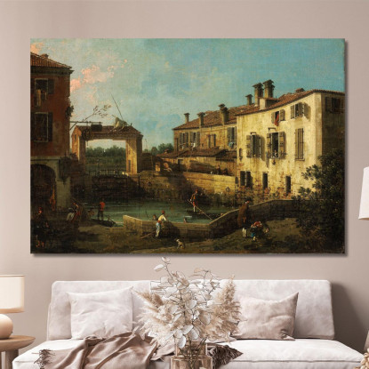 Chiusa Nei Pressi Di Dolo Canaletto cnl31 quadro stampato su tela