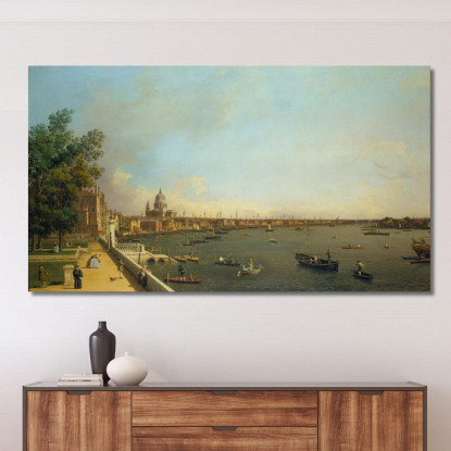 Il Tamigi Da Somerset House Terrace Verso La Città Canaletto cnl33 quadro stampato su tela