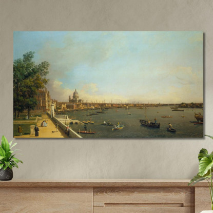 Il Tamigi Da Somerset House Terrace Verso La Città Canaletto cnl33 quadro stampato su tela