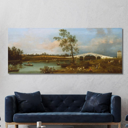 Vecchio Ponte Di Walton Canaletto cnl34 quadro stampato su tela