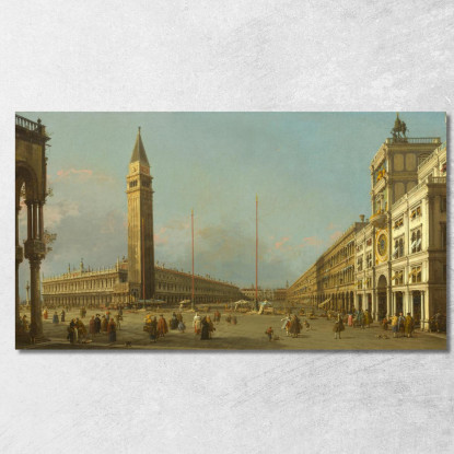 Piazza San Marco Guardando A Sud E Ad Ovest Canaletto cnl35 quadro stampato su tela