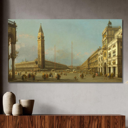 Piazza San Marco Guardando A Sud E Ad Ovest Canaletto cnl35 quadro stampato su tela