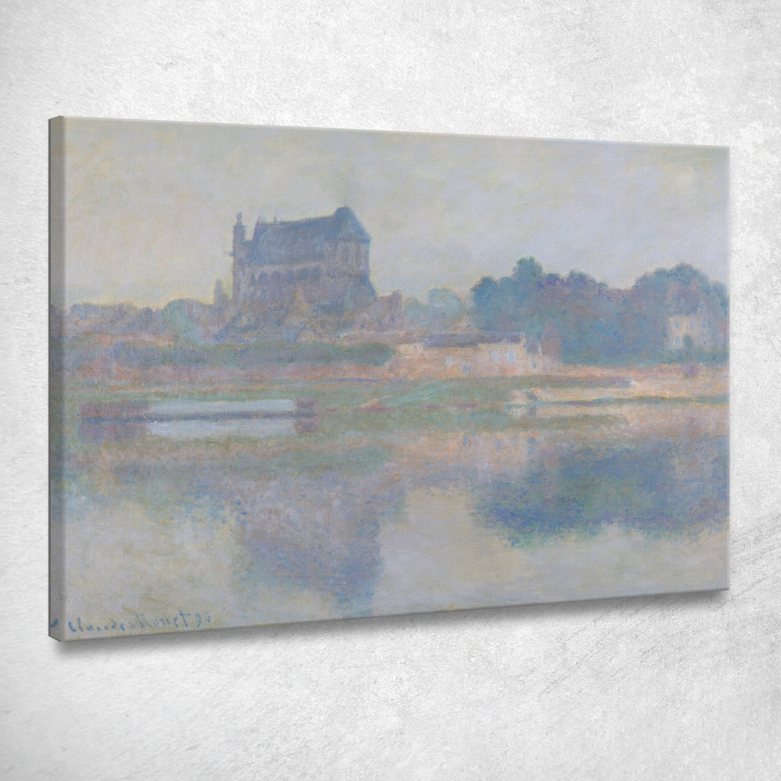 La Chiesa Di Vernon Grey Times Claude Monet mnt277 quadro stampato su tela La Chiesa Di Vernon Grey Times Claude Monet mnt277 quadro stampato su tela