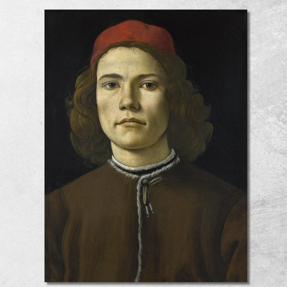 Ritratto Di Un Giovane Sandro Botticelli sbt4 quadro stampato su tela Ritratto Di Un Giovane Sandro Botticelli sbt4 quadro stampato su tela
