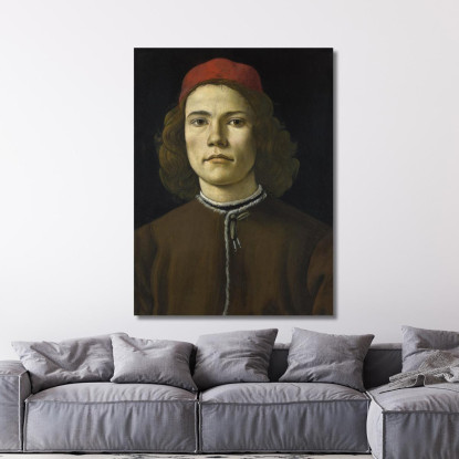 Ritratto Di Un Giovane Sandro Botticelli sbt4 quadro stampato su tela